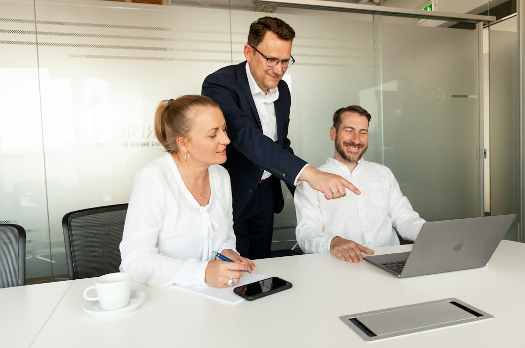 swiss business team discussion